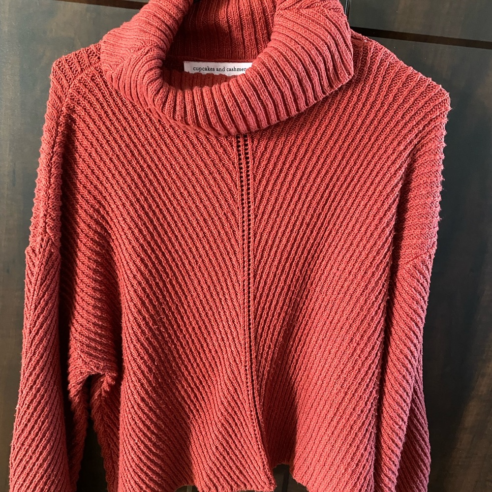 Orange Turtleneck Sweater